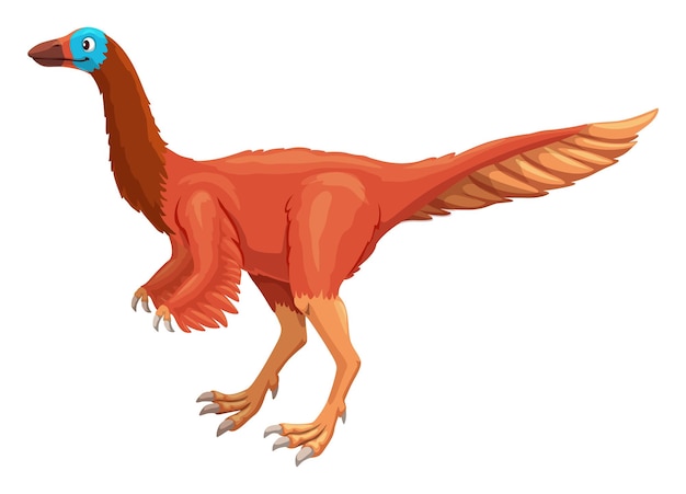 garudimim dinosaur cartoon character extinct dinosaur paleontology lizard or jurassic era garudimim animal isolated vector childish character prehistoric reptile cheerful mascot or cute personage