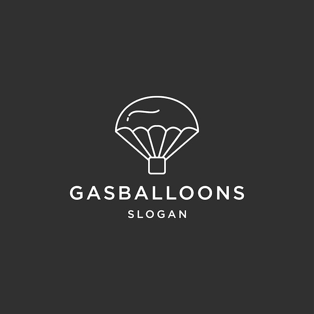 Gas ballons logo pictogram ontwerpsjabloon