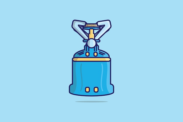 Gas Camping Stove vector illustration Travelling object icon concept