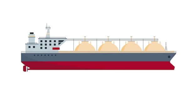 Значок танкера корабля-газовоза. морские грузовые перевозки.