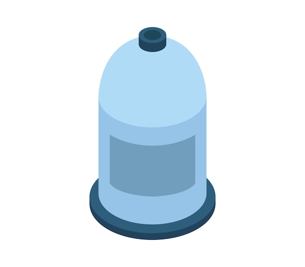 Gas cylinder bottle isometric