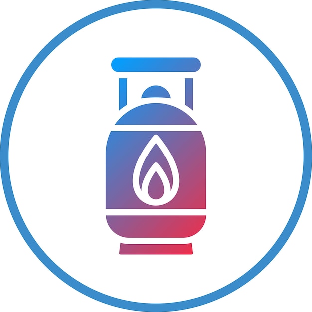 Vector gas cylinder icon style