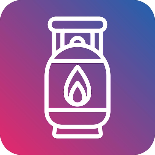 Vector gas cylinder icon style