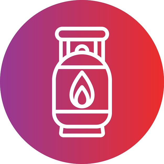 Gas Cylinder Icon Style