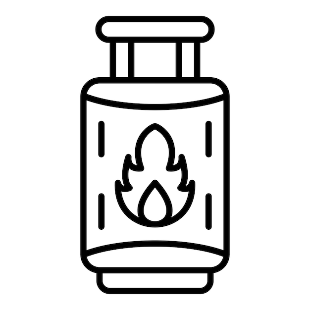 Gas Cylinder Icon Style