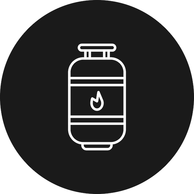 Vector gas cylinder vector icon can be used for firefighter iconset