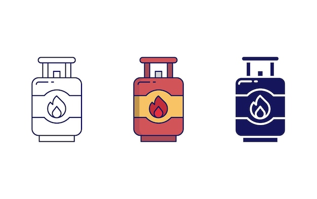Gas cylinder vector icon