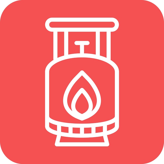 Vector gas cylinders icon style