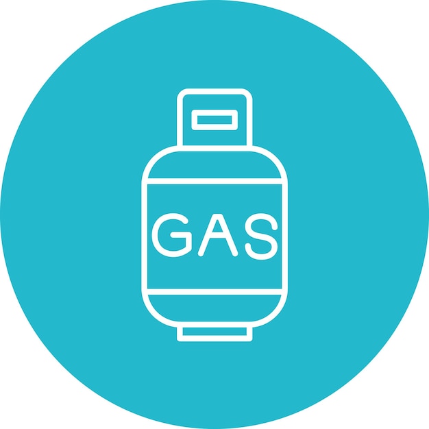 ガスシリンダーのアイコンベクトル画像は,産業プロセスに使用できます