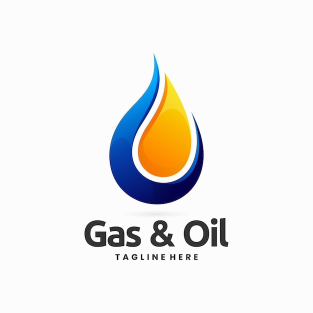 gas- en olie-logo-ontwerp voor bedrijfs- of bedrijfssjabloon