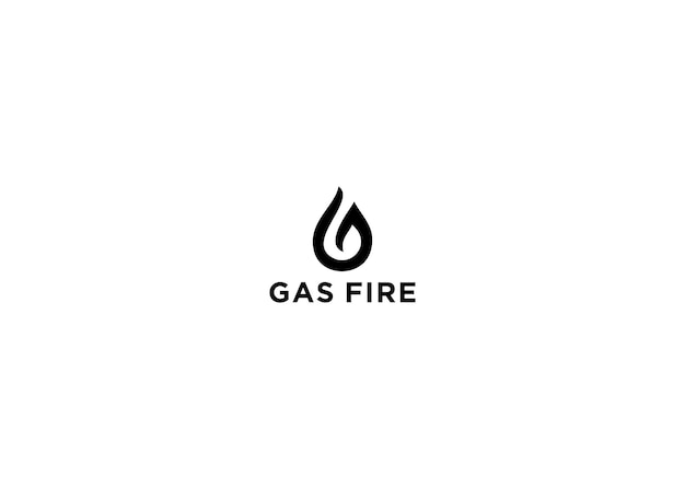 Vettore illustrazione di vettore di progettazione di logo del fuoco del gas