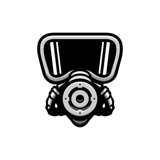 gas mask design vector on white background