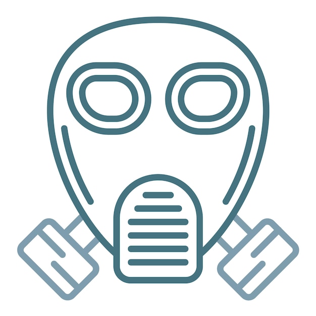 Gas Mask Flat Illustration