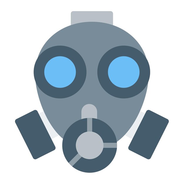 Gas Mask Flat Illustration