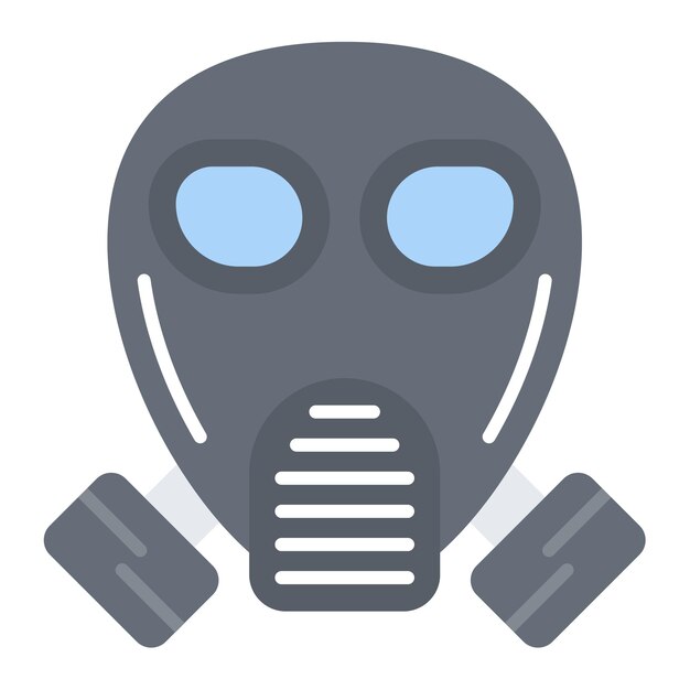 Gas Mask Flat Illustration