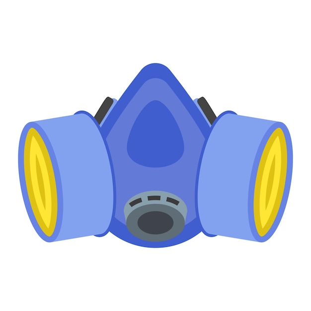 Gas mask icon Flat illustration of gas mask vector icon for web design