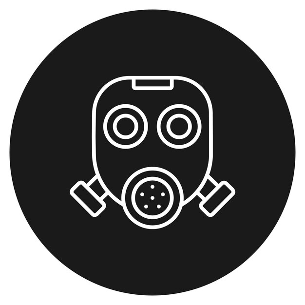 Gas Mask vector icon Can be used for Pollution iconset