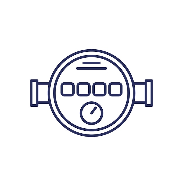 Gas meter icon line vector