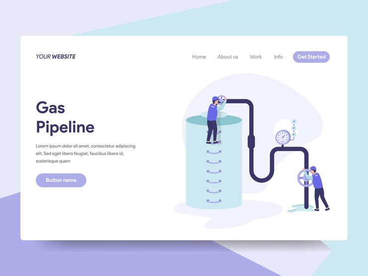 Vector gas pipeline illustration