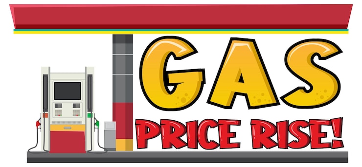 Vector gas price rise font logo design