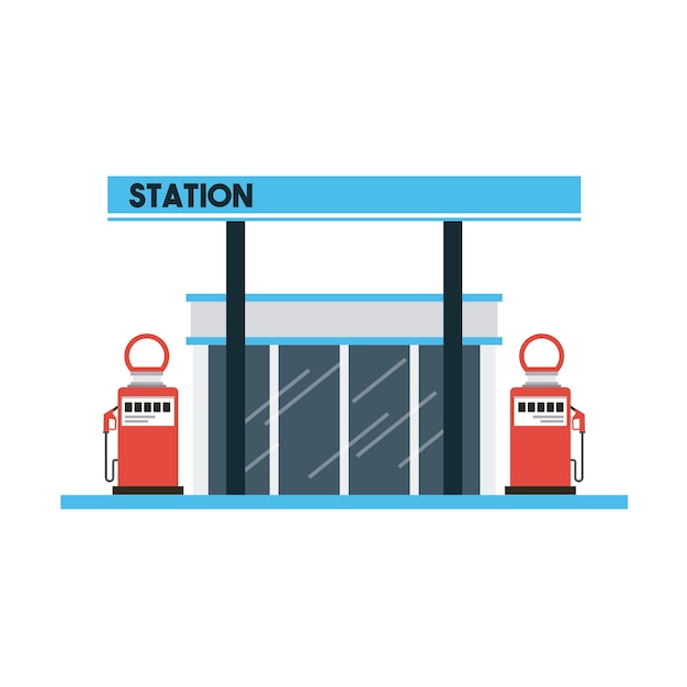 Vettore progettazione della stazione di servizio