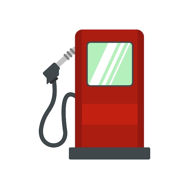 Gas station flat icon isolated on white background