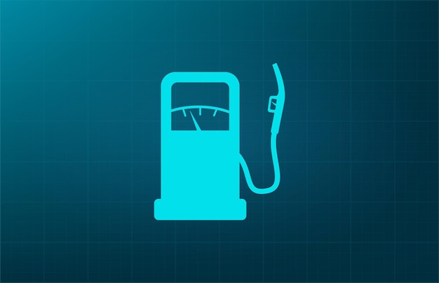 Vector gas station symbol vector illustration on blue background eps 10