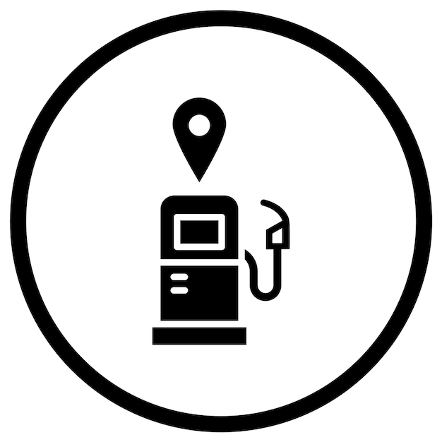 Vector gas station vector icon design illustration