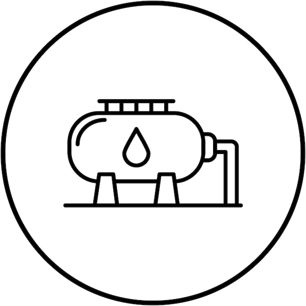 Vettore immagine vettoriale dell'icona di stoccaggio del gas può essere utilizzata per i processi industriali