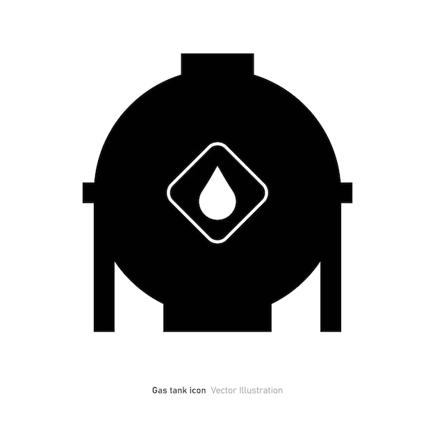 Иллюстрация векторного дизайна иконы резервуара для хранения газа