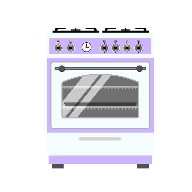 Вектор Значок газовой плиты плоская иллюстрация векторной иконки газовой плиты для веб-дизайна