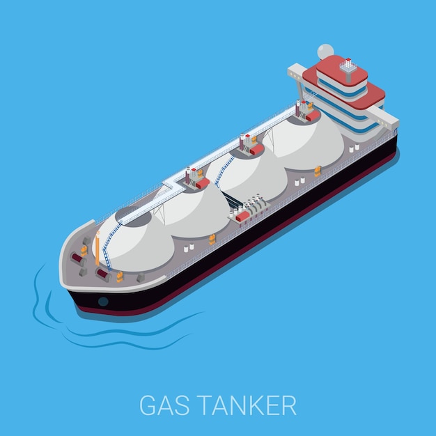 Gas tanker isometrico piatto