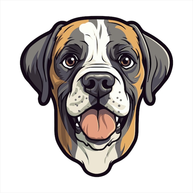 Gascon Saintongeois Dog Breed Cute Cartoon Kawaii Character Animal Pet Isolated Sticker Illustration