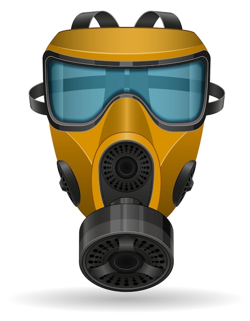 Gasmasker vectorillustratie geïsoleerd op een witte achtergrond