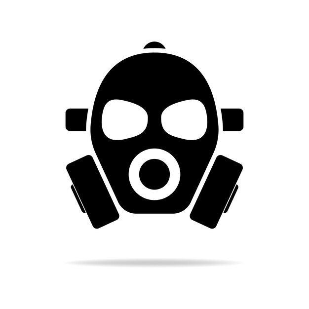 Gasmasker zwart pictogram onderdeel van de beschermingsmiddelen
