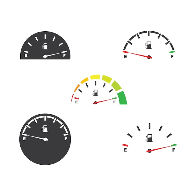 Vector gasoline indicator icon vector illustration design template