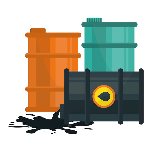 Vector gasoline or oil industry related icons image