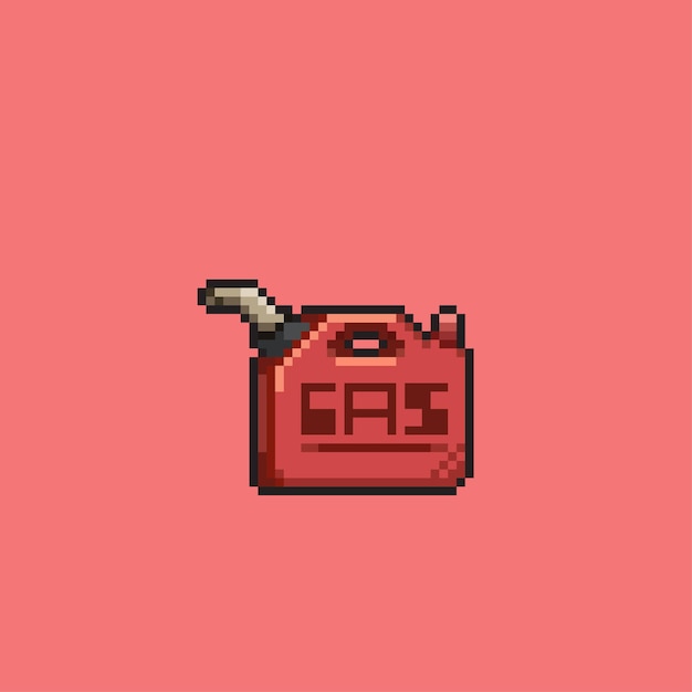 Benzina in stile pixel art