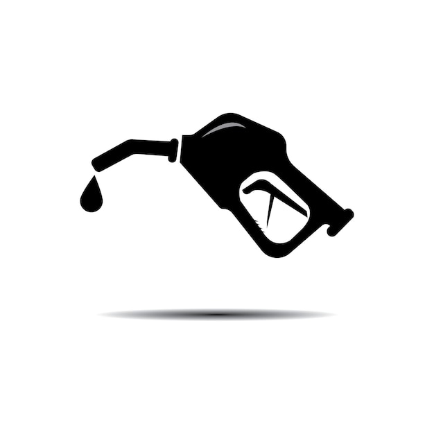 Vector gasoline pump nozzle signgas station icon flat design