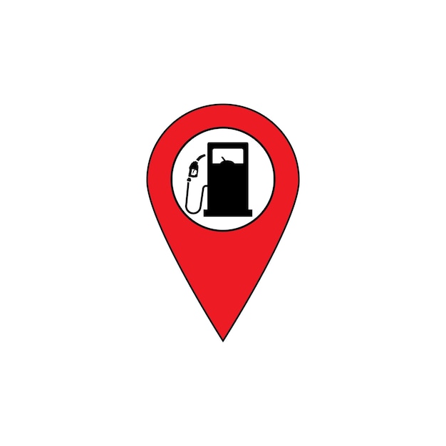 Gasoline pump nozzle signgas station icon flat design