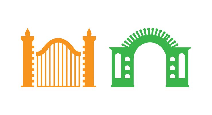 Vector gate emblem clean vector icon design