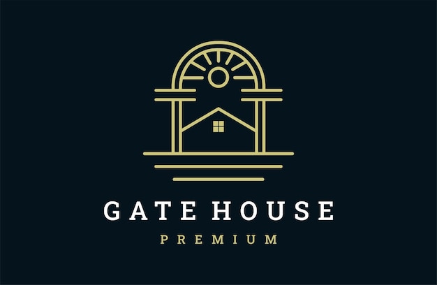 gate house logo vector symbol illustration design