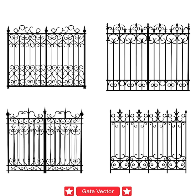 Vector gate to the unknown mysterious silhouettes for unexplored territories