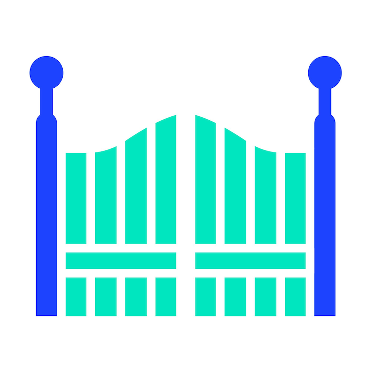 Vector gate vector icon design illustration