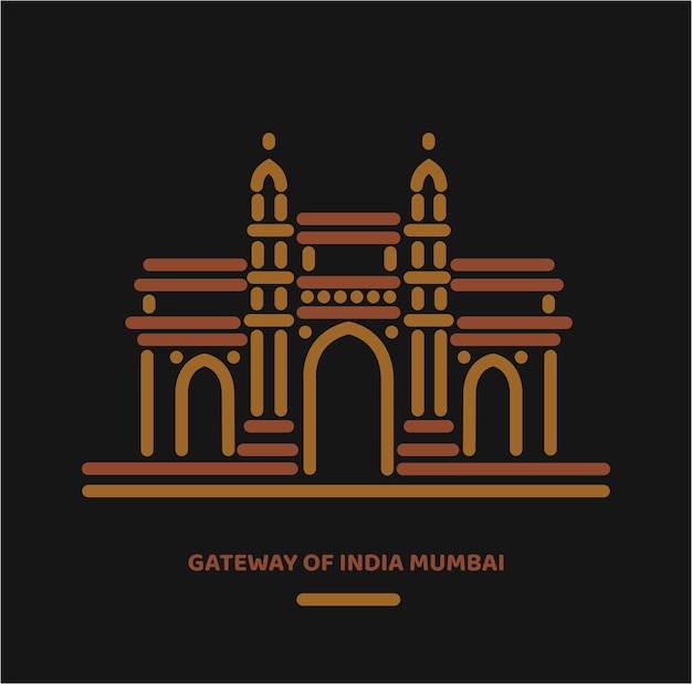 Vector gateway of india vector illustration icon