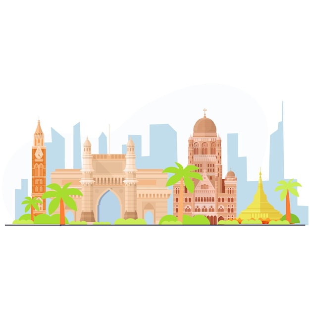 Gateway naar Mumbai illustratie