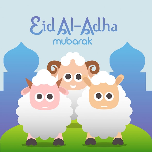 Raccogliere su eid al-adha illustration