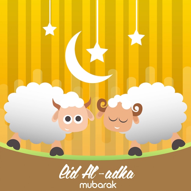 Vector gather on eid al-adha illustration