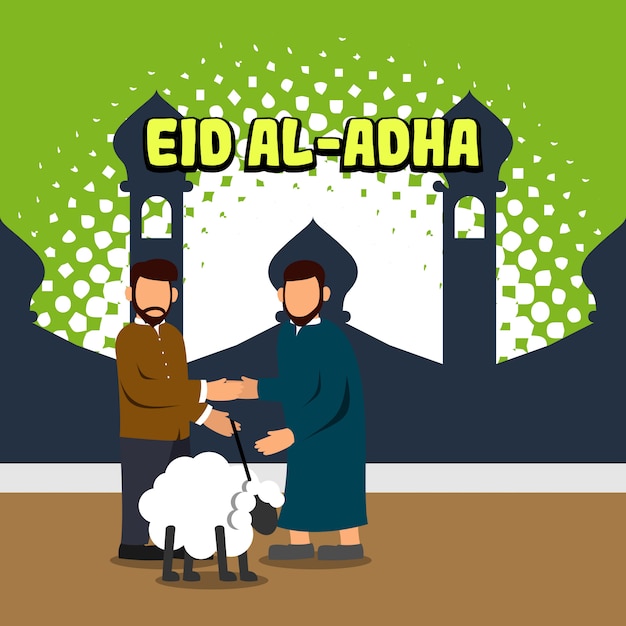 Raccogliere su eid al-adha illustration