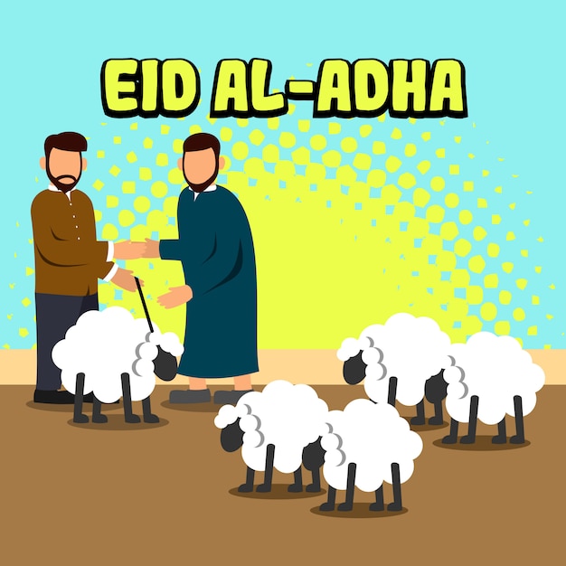 Gather on eid al-adha illustration